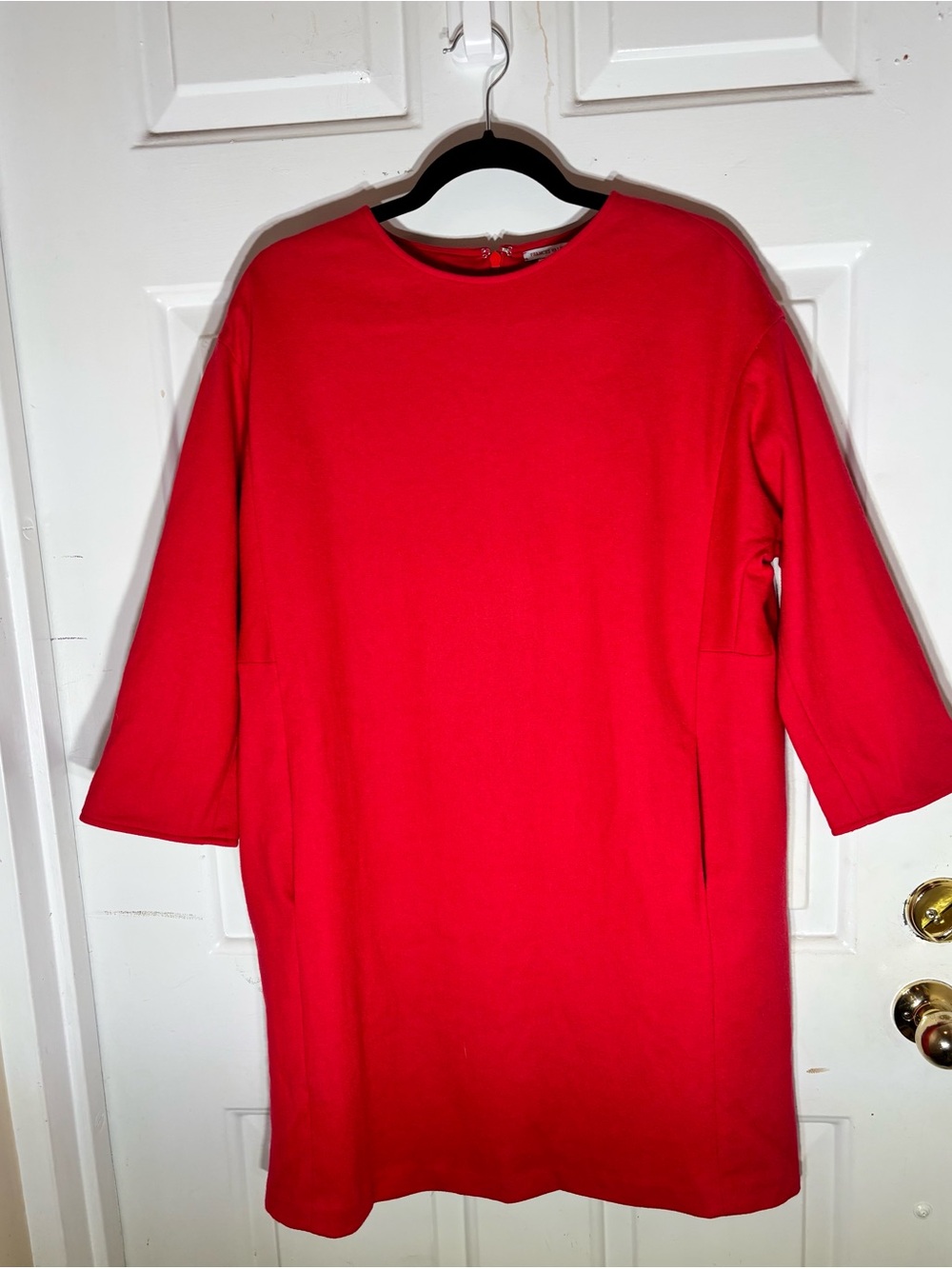 Frances Valentine Marlod Bright Red Mini Shift Dress Size M